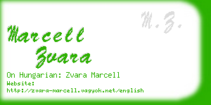 marcell zvara business card